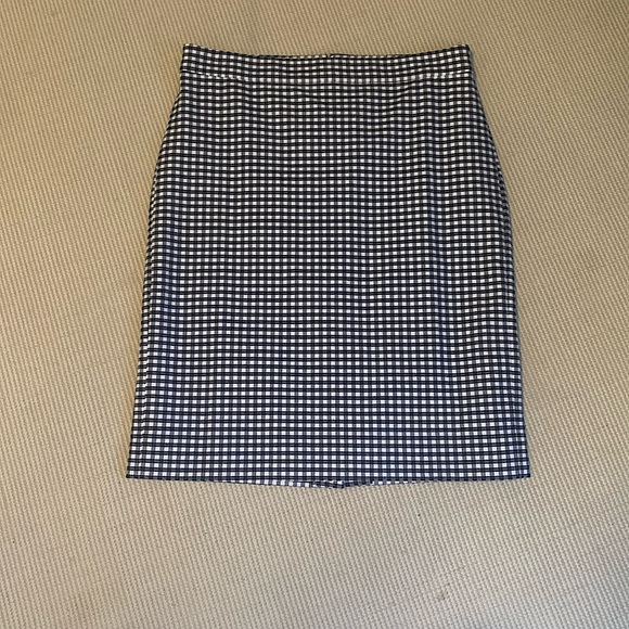 J. Crew, Black & White Gingham, No. 2 Pencil Skirt, Sz 8 - Picture 1 of 7